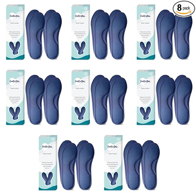 Shoprythm foot Vital 7 / Blue / Pack of 8 Memory Foam Shoe Insoles Shoprythm foot Vital 7 / Blue / Pack of 8 Memory Foam Shoe Insoles